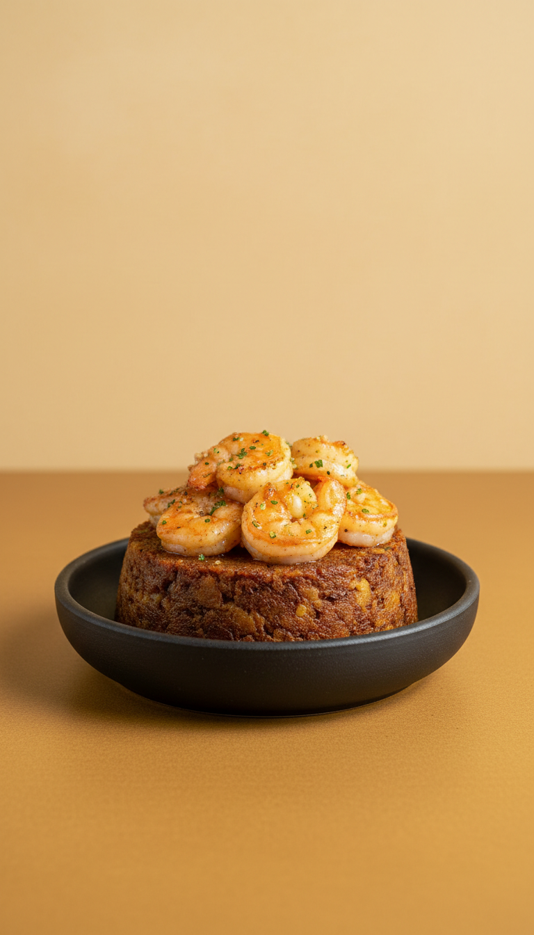 Mofongo with Garlic Shrimp