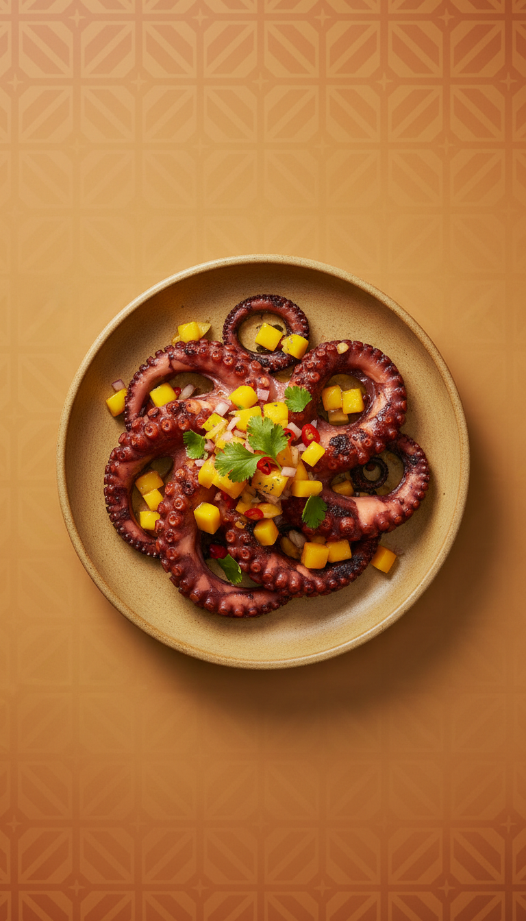 Charred Octopus with Mango Relish